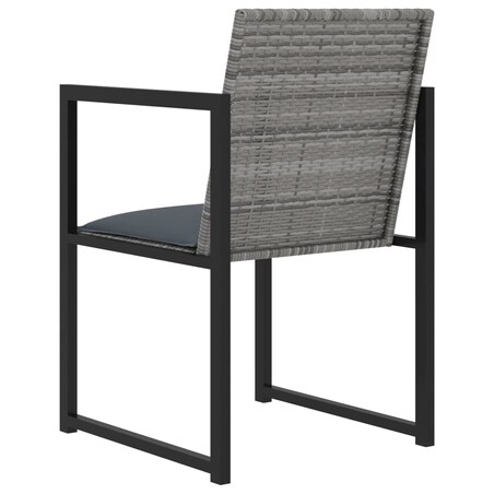 vidaXL 9-cz. zestaw mebli ogrodowych z poduszkami, rattan PE, szary