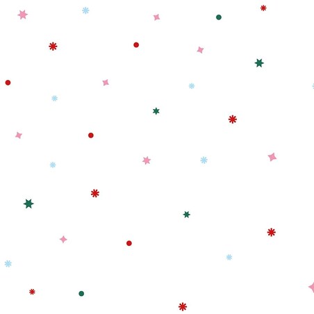 Poduszka świąteczna na krzesło - Kolorowe gwiazdy świąteczne