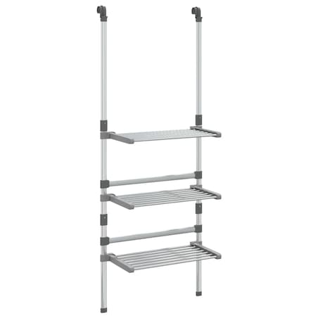 vidaXL Wisząca suszarka na pranie, 3-poziomowa, aluminium