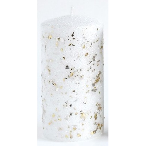 Świeca GLAMOUR NEW Walec mały 7xh10cm parafinowa biała