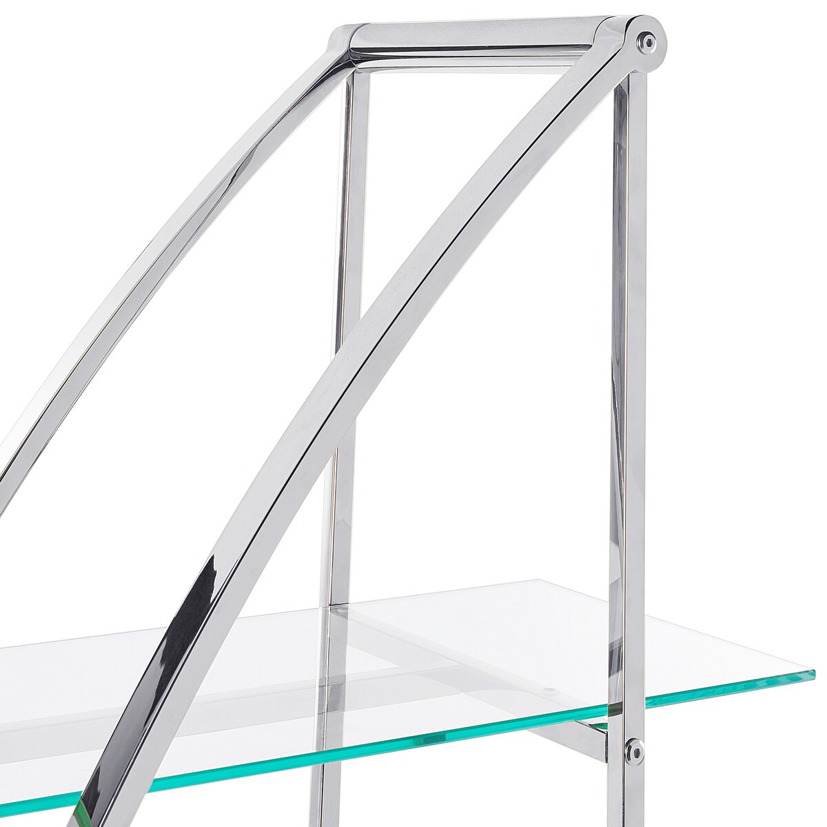 Regał 4 półki HOLLOW Metal 175 cm Srebrny