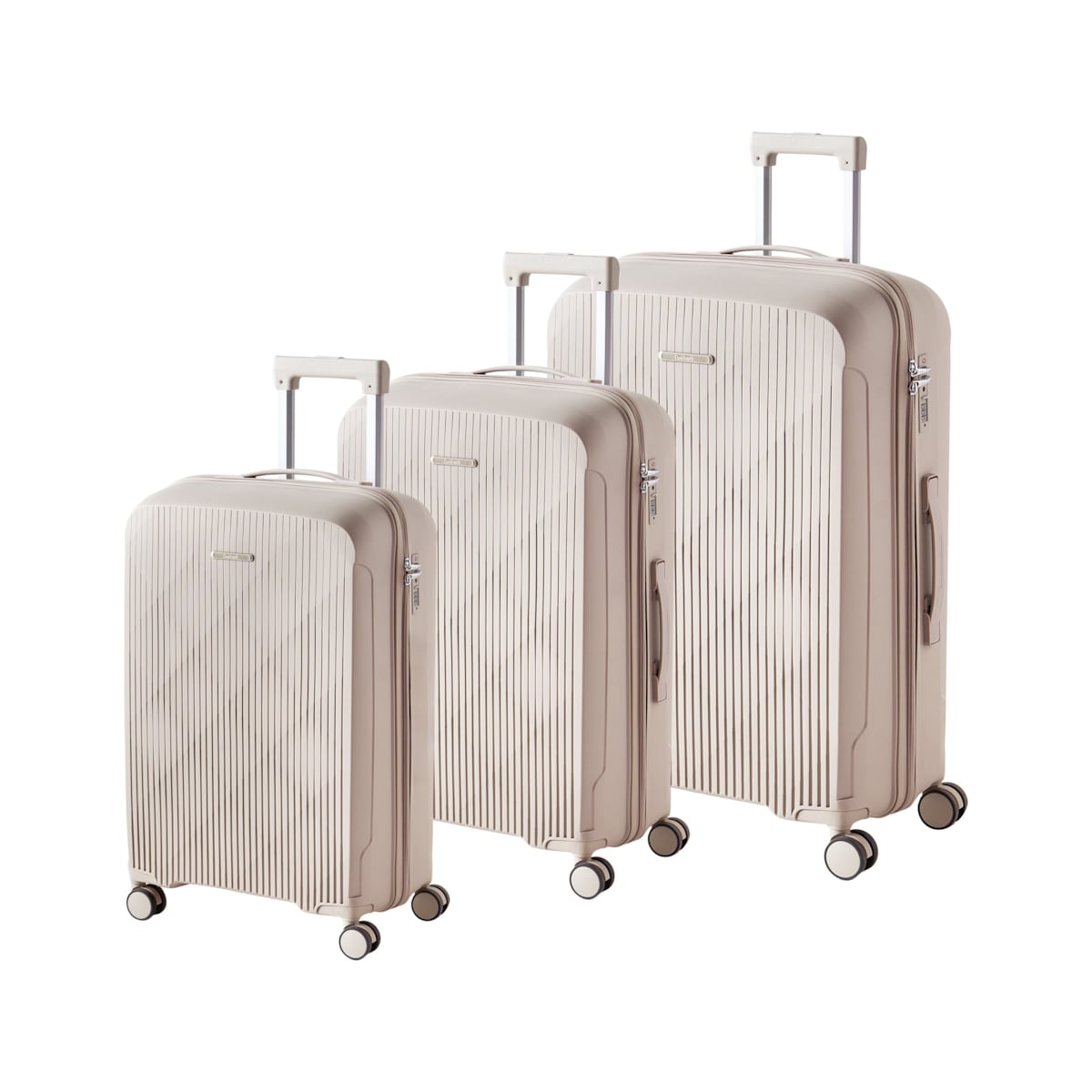 Zestaw 3 walizek TONSAI Jasnobeżowy