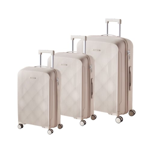 Zestaw 3 walizek TONSAI Jasnobeżowy