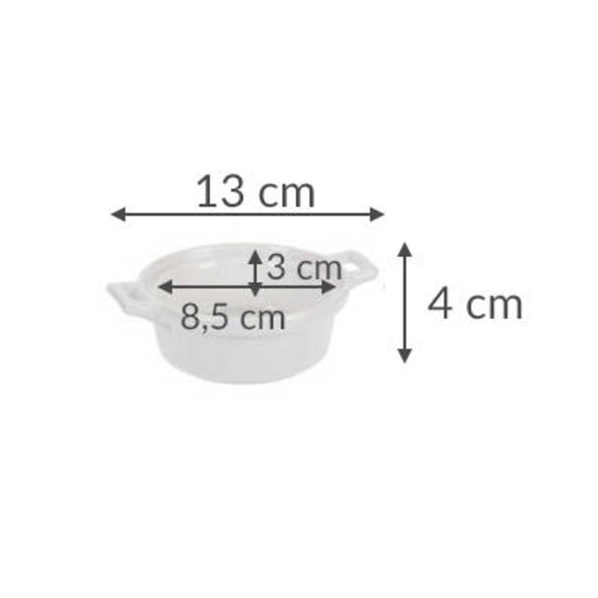 Naczynia do zapiekania z porcelany, 3 sztuki