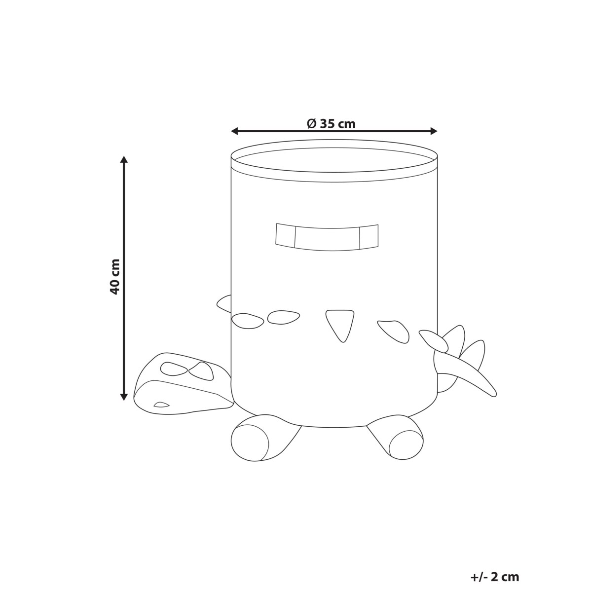 Kosz dinozaur bawełniany niebieski BAGNU