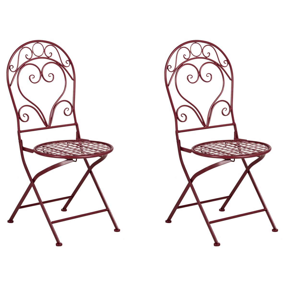 Zestaw mebli balkonowych ALBINIA Metal Burgundowy