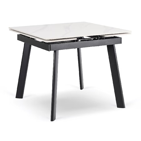 Stół ceramiczny rozkładany do jadalni biały 90-150 cm LARES