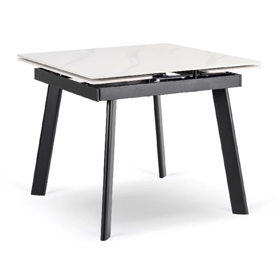 Stół ceramiczny rozkładany do jadalni biały 90-150 cm LARES