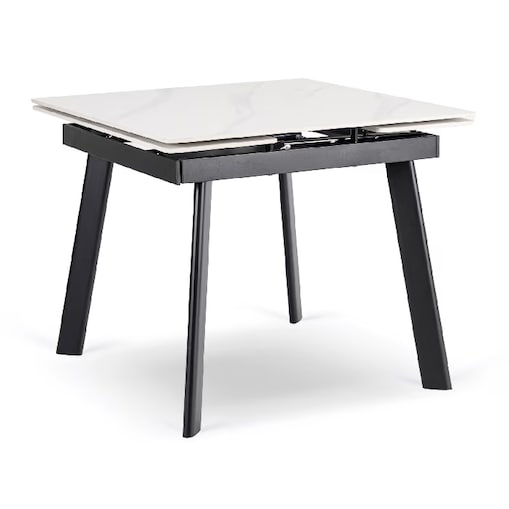 Stół ceramiczny rozkładany do jadalni biały 90-150 cm LARES