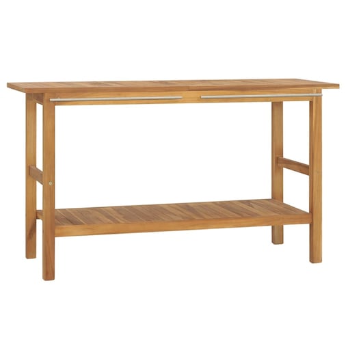 vidaXL Szafka łazienkowa pod umywalkę, lite drewno tekowe, 132x45x75cm