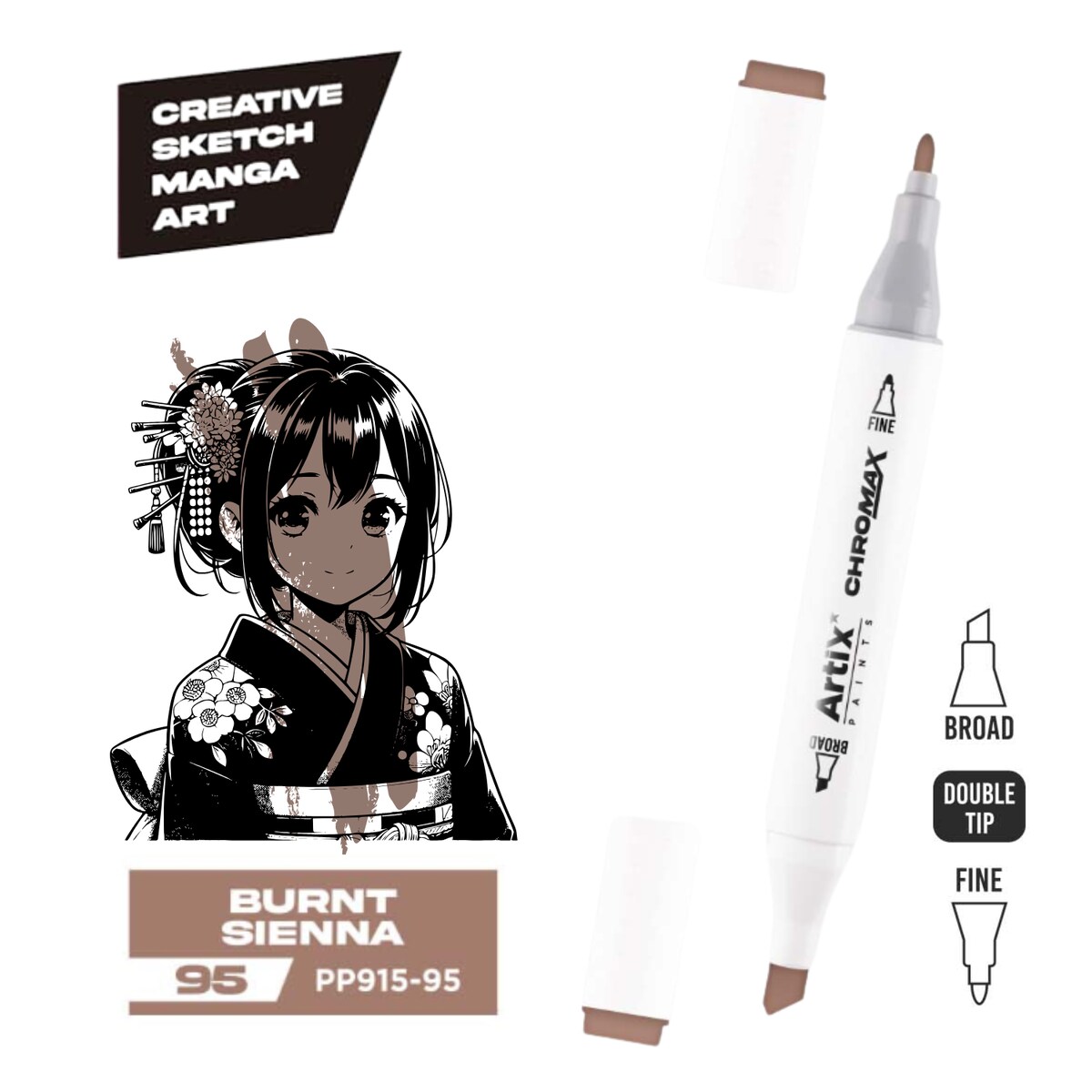 dwustronny marker kreatywny artix pp915-95 burnt sienna