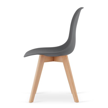 Krzesło Kito nowoczesny design Ciemnoszare / Nogi Naturalne X1