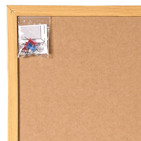 Tablica korkowa na notatki, zestaw z pinezkami