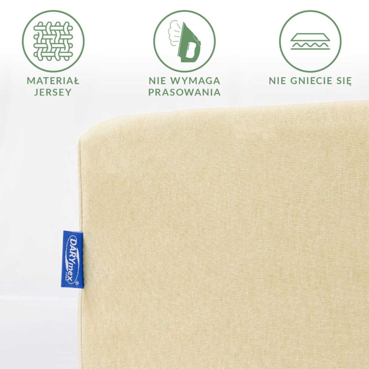 Prześcieradło jersey z gumką 60x120 kolor Krem