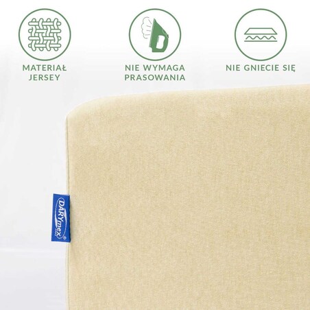 Prześcieradło jersey z gumką 60x120 kolor Krem