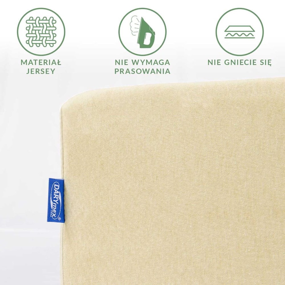 Prześcieradło jersey z gumką 60x120 kolor Krem