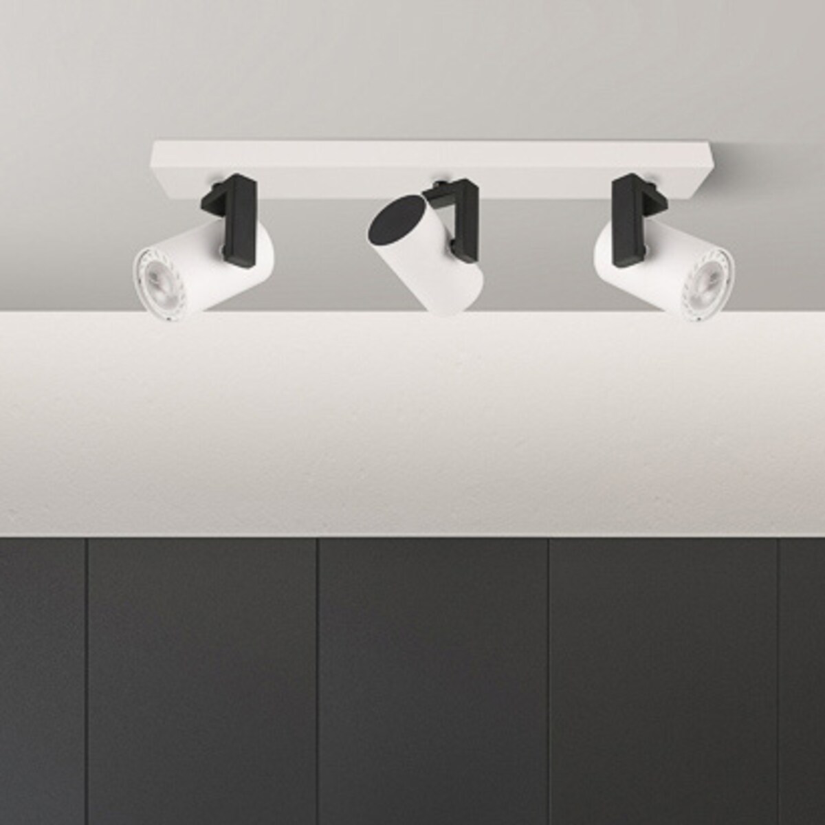 LAMPA sufitowa MOLA SPL-2846-3 WH Italux metalowa OPRAWA regulowane reflektorki plafon białe czarne