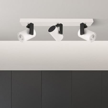 LAMPA sufitowa MOLA SPL-2846-3 WH Italux metalowa OPRAWA regulowane reflektorki plafon białe czarne