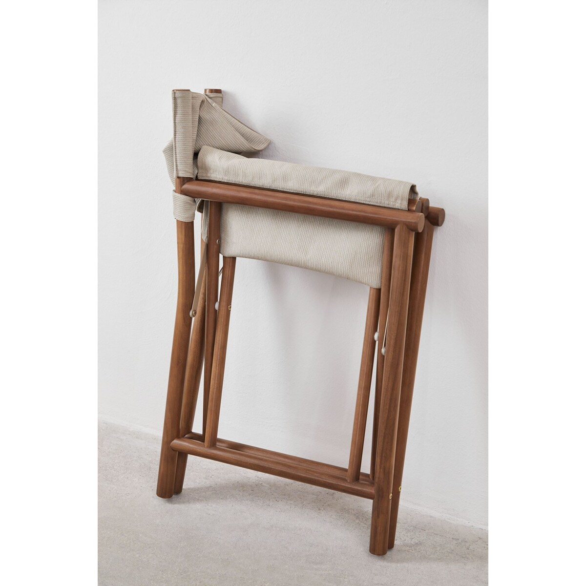 Składany fotel reżyserski do ogrodu z drewna akacjowego