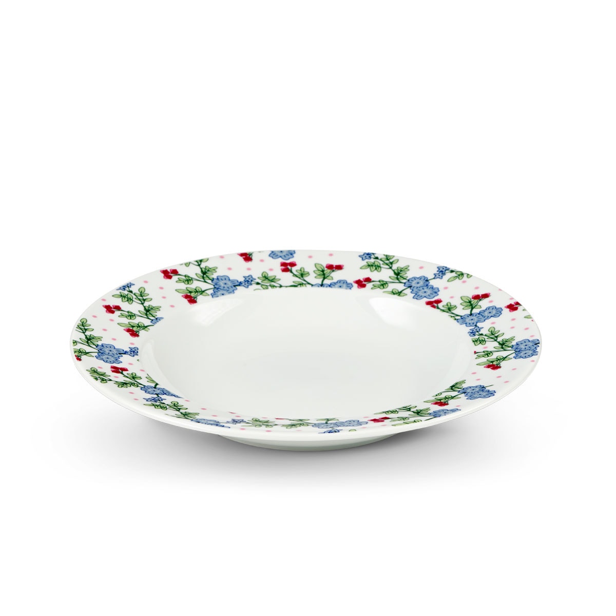 Konsimo IRIS Talerz głęboki, biały/niebieski/zielony/różowy