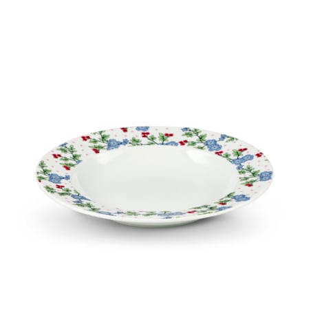 Konsimo IRIS Talerz głęboki, biały/niebieski/zielony/różowy