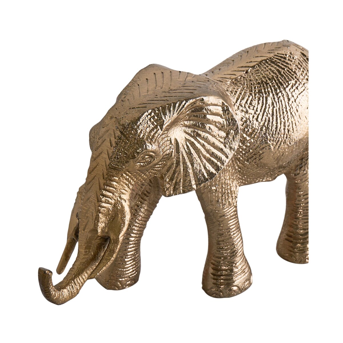 Zestaw 2 figurek dekoracyjnych Słoń SEDLARI Metal Złoty