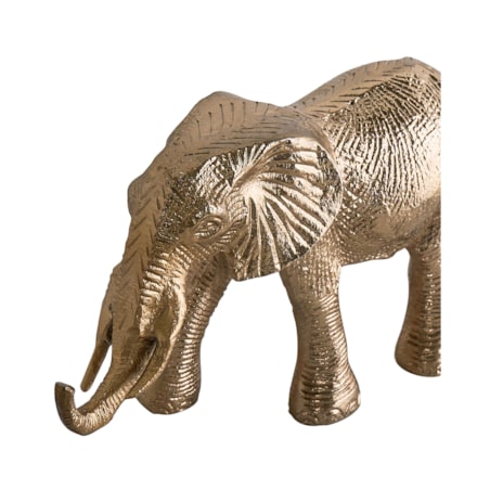 Zestaw 2 figurek dekoracyjnych Słoń SEDLARI Metal Złoty