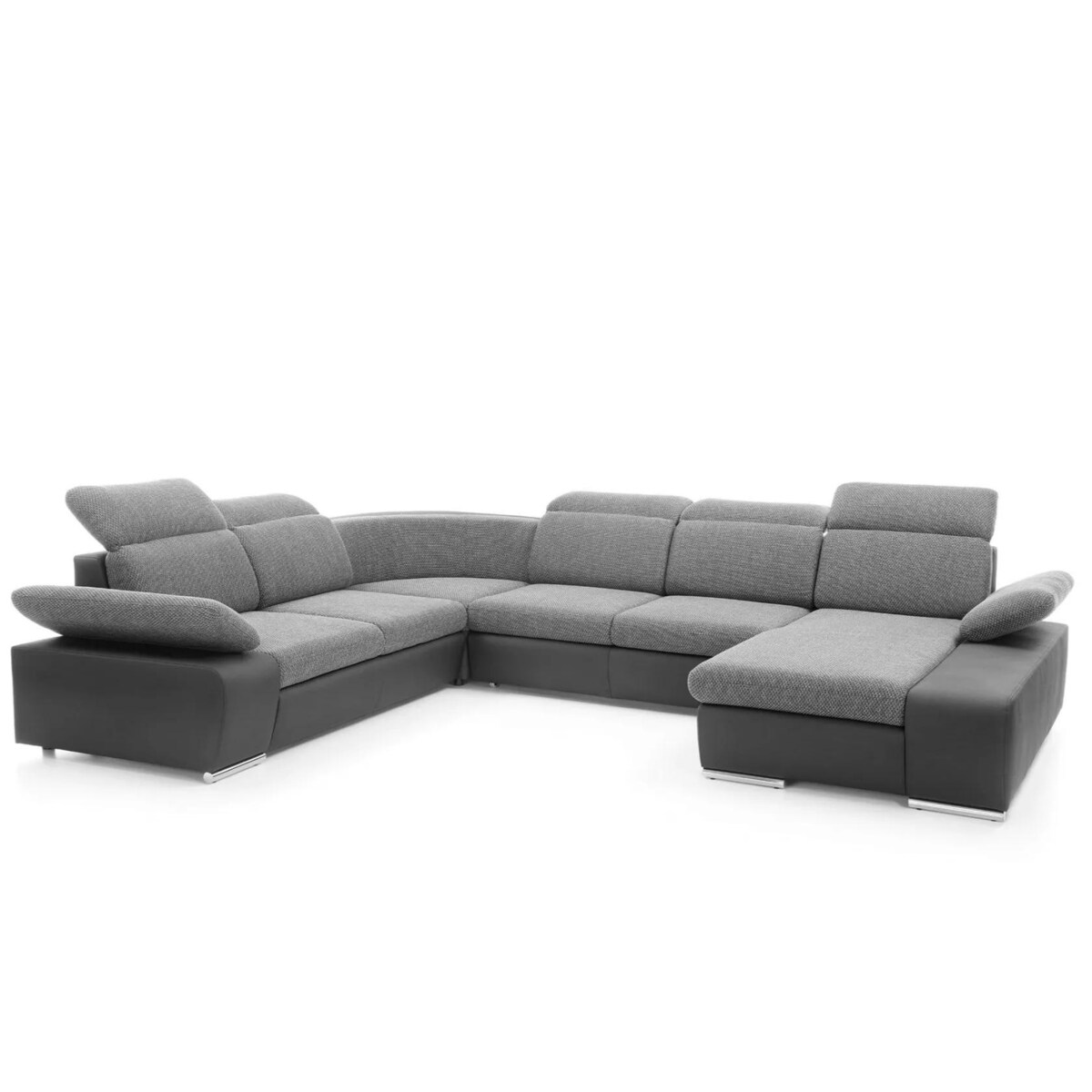 Narożnik z funkcją spania DAKOTA III szary/grafitowy prawy/lewy