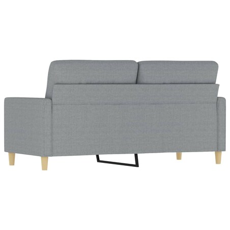 vidaXL Sofa 2-osobowa, jasnoszara, 140 cm, tapicerowana tkaniną