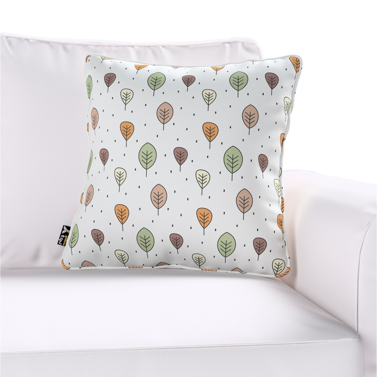 Poszewka Lola 45x45 ecru-brązowy