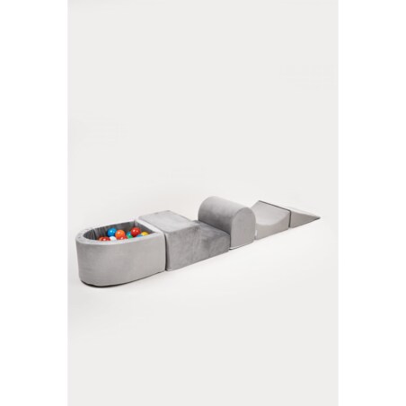 Mały Suchy Basen - szary + 80 piłek KOLOROWE