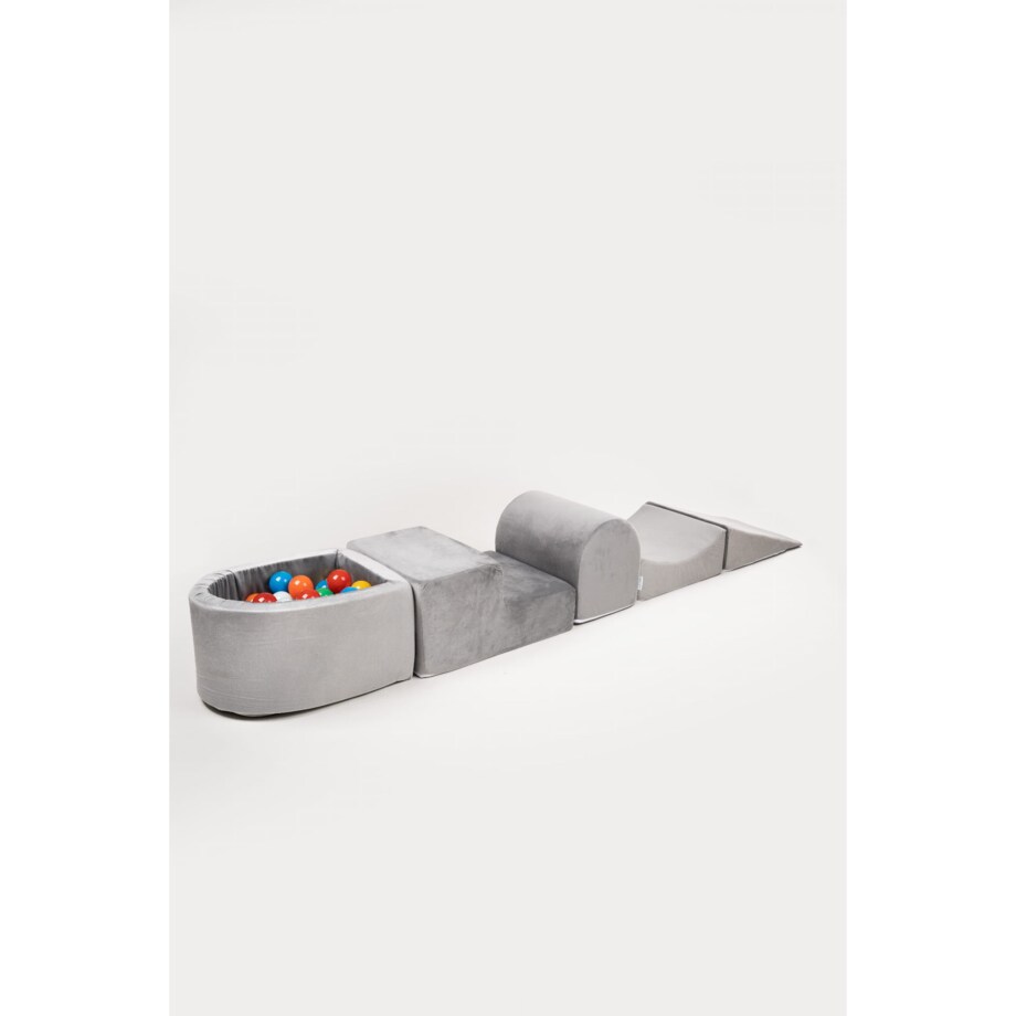 Mały Suchy Basen - szary + 80 piłek KOLOROWE