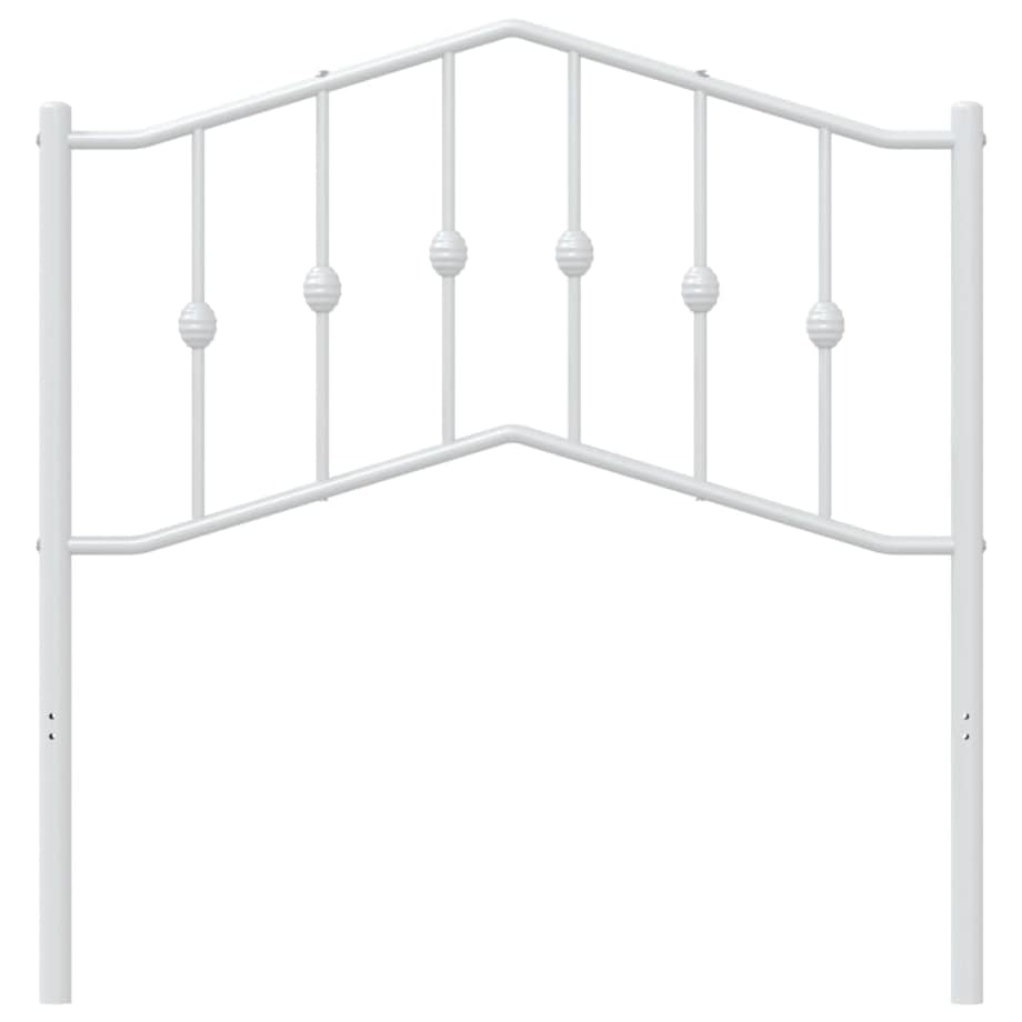 vidaXL Metalowe wezgłowie, białe, 90 cm