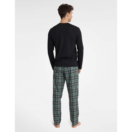 Piżama Usher 40946-99X Czarna Czarny, M