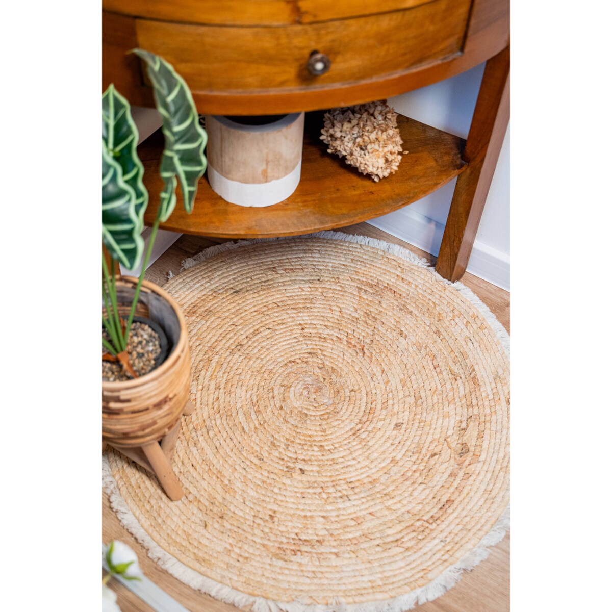 Drewniana osłonka na doniczkę Pure, Ø 15 cm