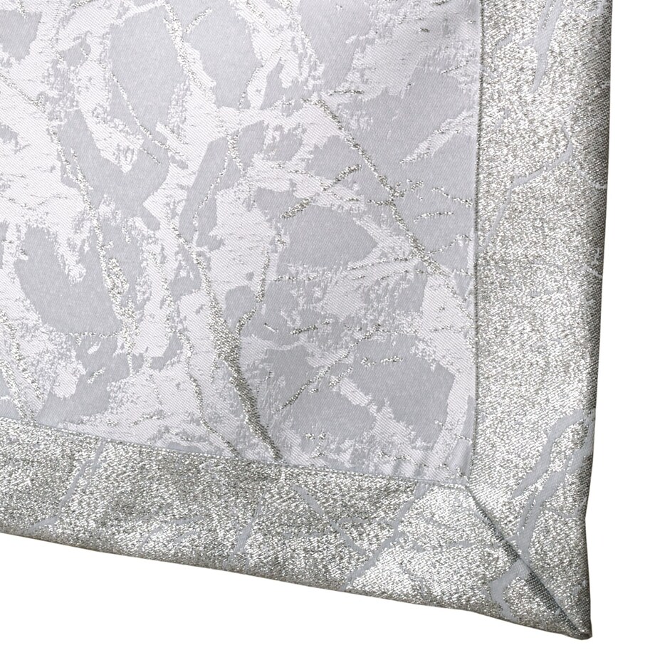 Bieżnik srebrny Marmur - srebrny - 84% poliester, 16% nitka metalizowana