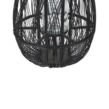 Lampion TONGA Bambus 56 cm Czarny