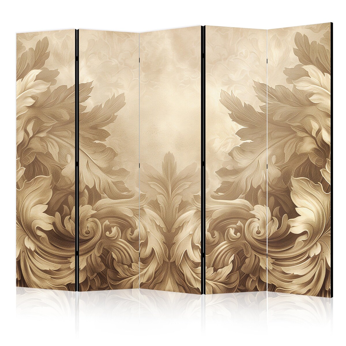 Parawan Dwustronny Rzeźbione ornamenty barokowe 225x172cm
