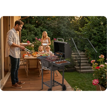 Pokrowiec na grill Berdsen osłona grilla 125x110x50cm wodoodporny UV