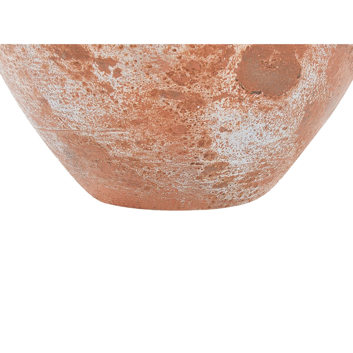 Wazon dekoracyjny z terakoty 37 cm biało-brązowy BURSA