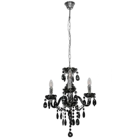 Pałacowa lampa wisząca Whiz L.90690/3BL czarny żyrandol na łańcuchu nad stół