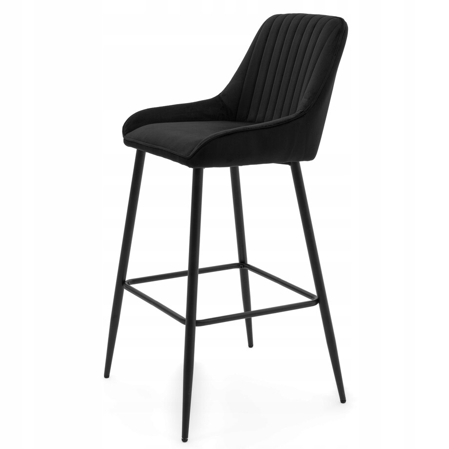 Hoker tapicerowany welurowy do salonu jadalni barowy glamour PASSO