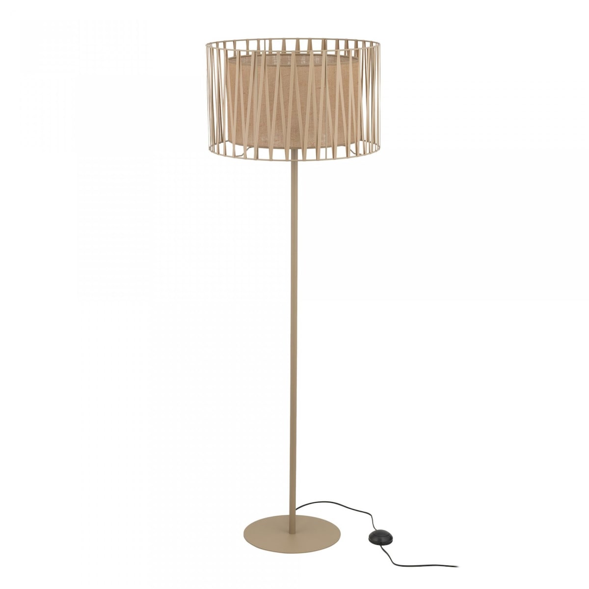 Lampa podłogowa TK Lighting HARMONY SABIA JUTA 16199, naturalna boho