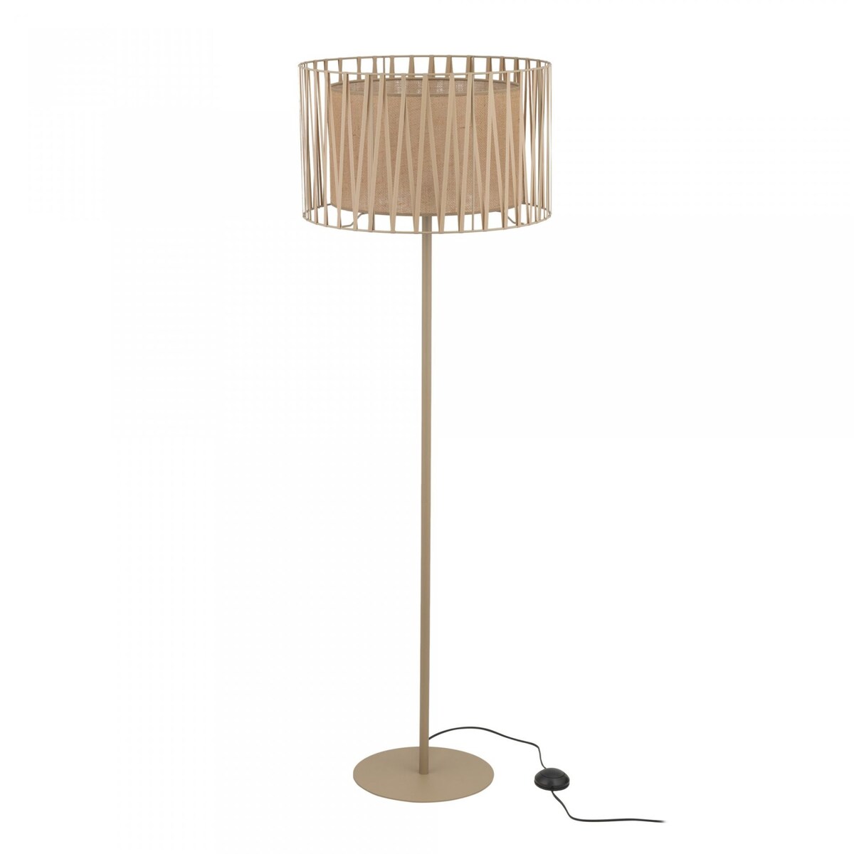 Lampa podłogowa TK Lighting HARMONY SABIA JUTA 16199, naturalna boho