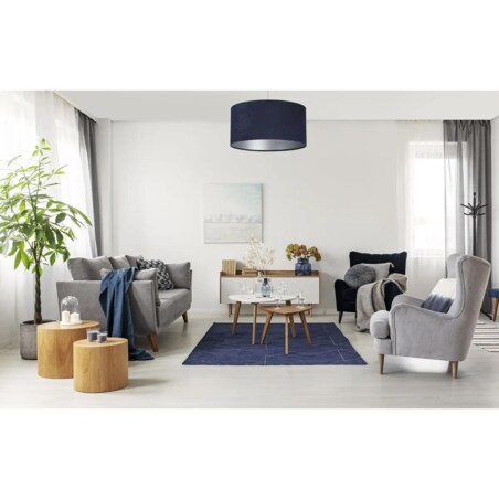Lampa wisząca HOME 50 granatowa/srebrna