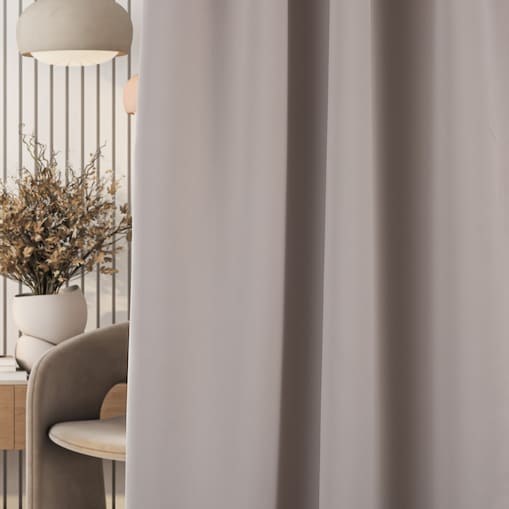 Zasłona zaciemniająca na taśmie marszczącej szaro beżowy (greige) 140 x 280cm 1 szt. 140x280 szary-beżowy