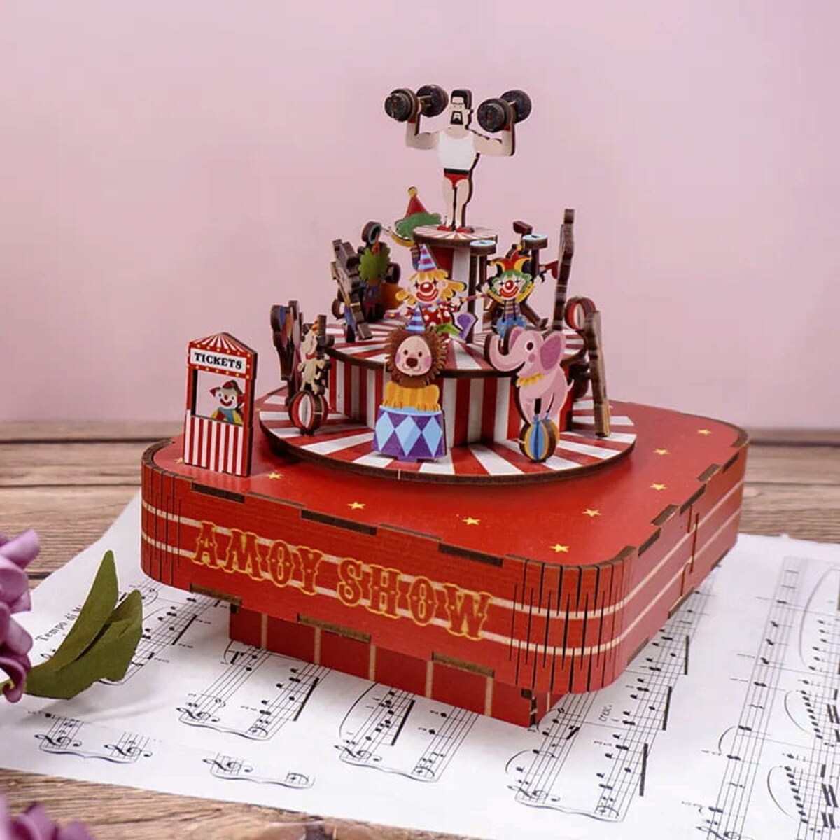 Miniaturowa pozytywka DIY - Magiczny świat cyrku