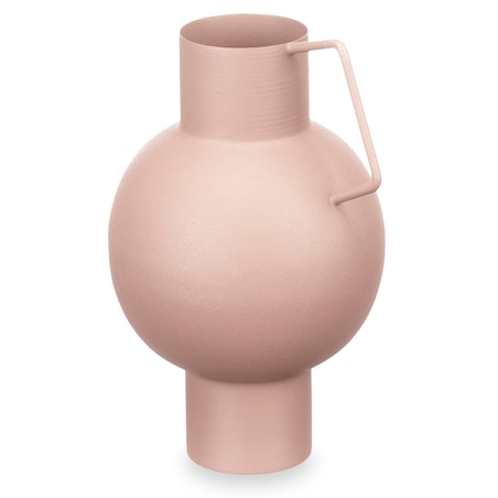 Wazon metalowy w pastelowym kolorze, wys. 23 cm