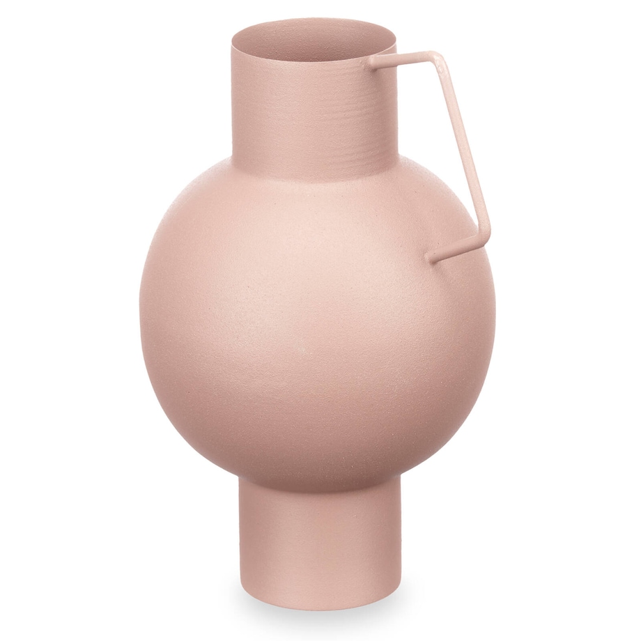 Wazon metalowy w pastelowym kolorze, wys. 23 cm