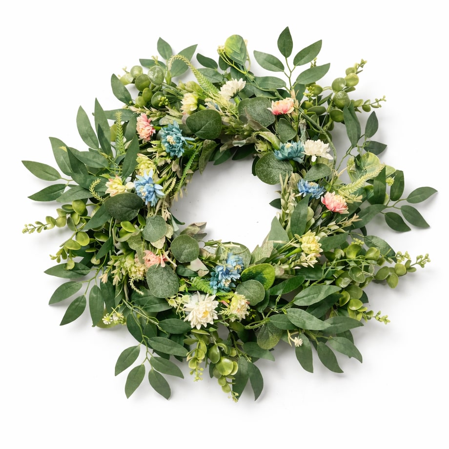 Wianek wiosenny DALIA 45 cm stroik wielkanocny